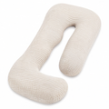 Almohada corporal en U 140 cm de poliéster beige - apoyo envolvente