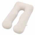 Cojín de embarazo en U 140 cm beige de tejido suave para apoyo corporal