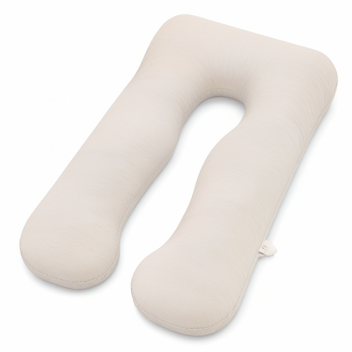 Cojín de embarazo en U 140 cm beige de tejido suave para apoyo corporal