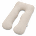 Cojín de embarazo en U 140 cm beige de tejido suave para apoyo corporal