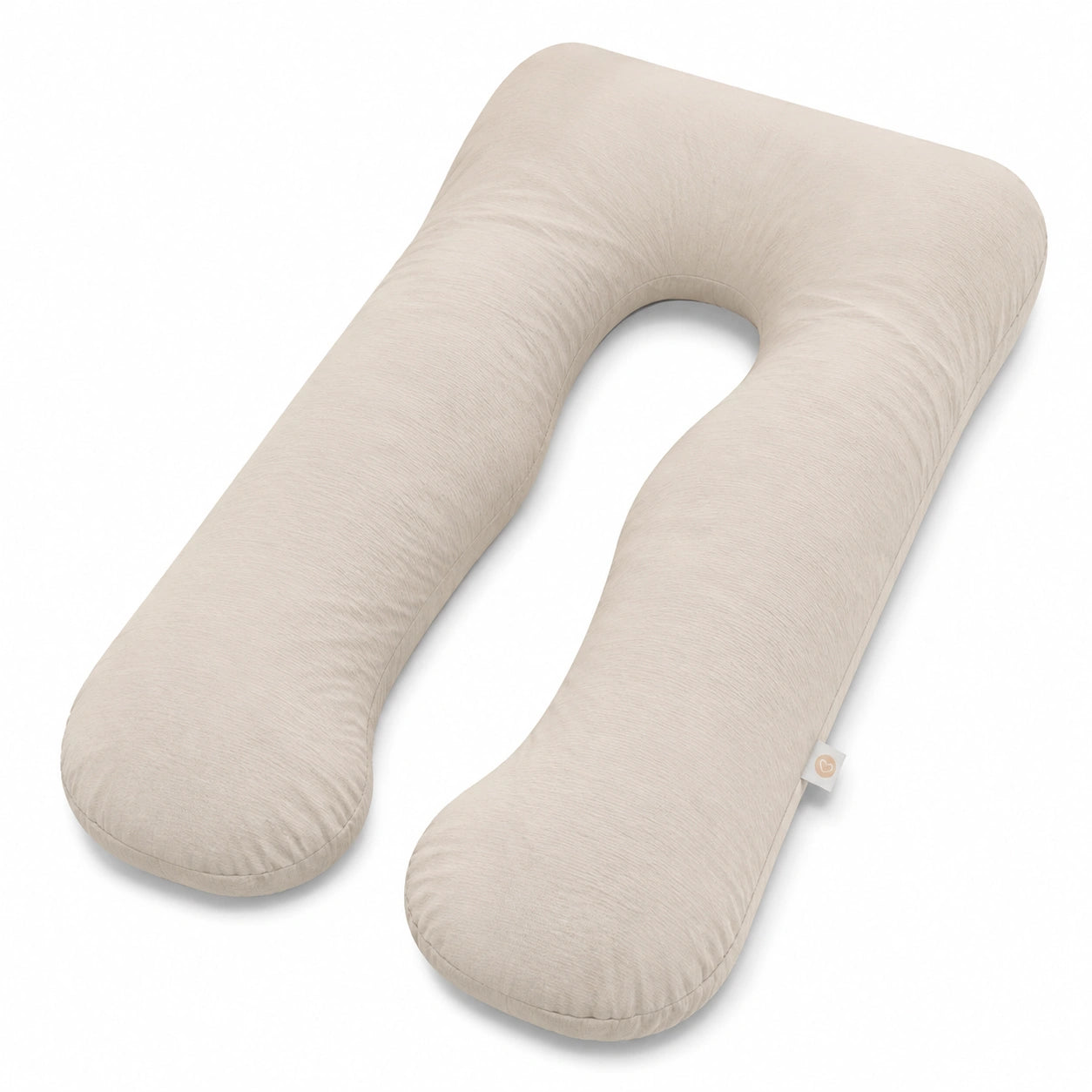 Cojín de embarazo en U 140 cm beige de tejido suave para apoyo corporal