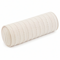 Cojín cilíndrico 20 x 50 cm de tejido beige para apoyo decorativo