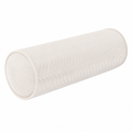 Cojín cilíndrico 20 x 60 cm de tejido beige texturizado para decoración y apoyo
