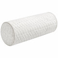 Cojín cilíndrico 20 x 50 cm de poliéster blanco acolchado para apoyo decorativo