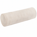 Cojín cilíndrico 20 x 50 cm de tela beige con relieve decorativo