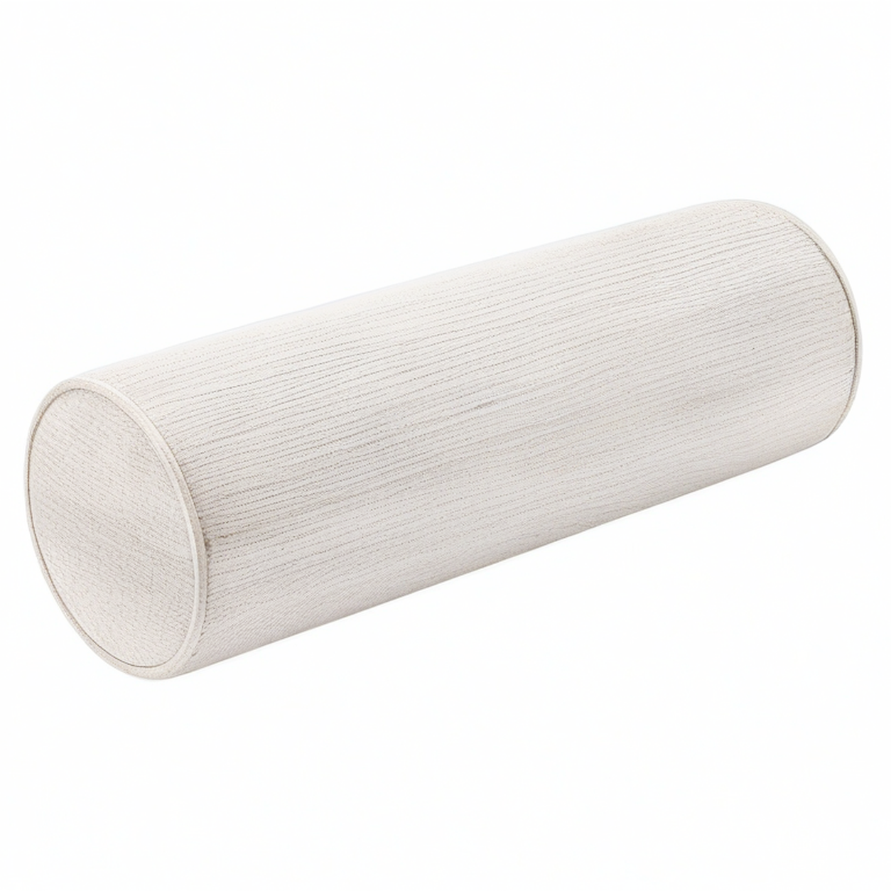 Cojín cilíndrico 20 x 60 cm de tela beige - decorativo