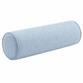 Cojín cilíndrico 20 x 50 cm de tela azul claro acolchado decorativo