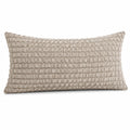 Cojín rectangular 50 x 35 cm beige de tejido texturizado para decoración