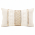 Cojín rectangular 50 x 30 cm textil beige decorativo de estilo bohemio