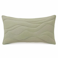 Cojín lumbar 50 x 30 cm verde salvia de tejido texturizado con relieve decorativo