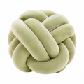 Cojín decorativo 30 cm de poliéster verde estilo nudo