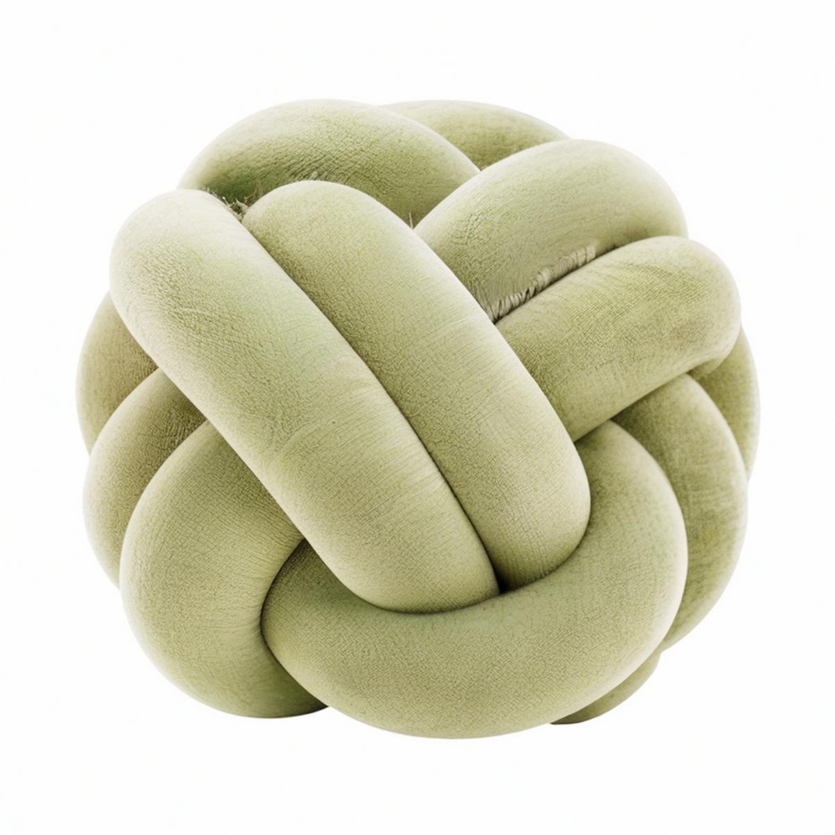 Cojín decorativo 30 cm de poliéster verde estilo nudo