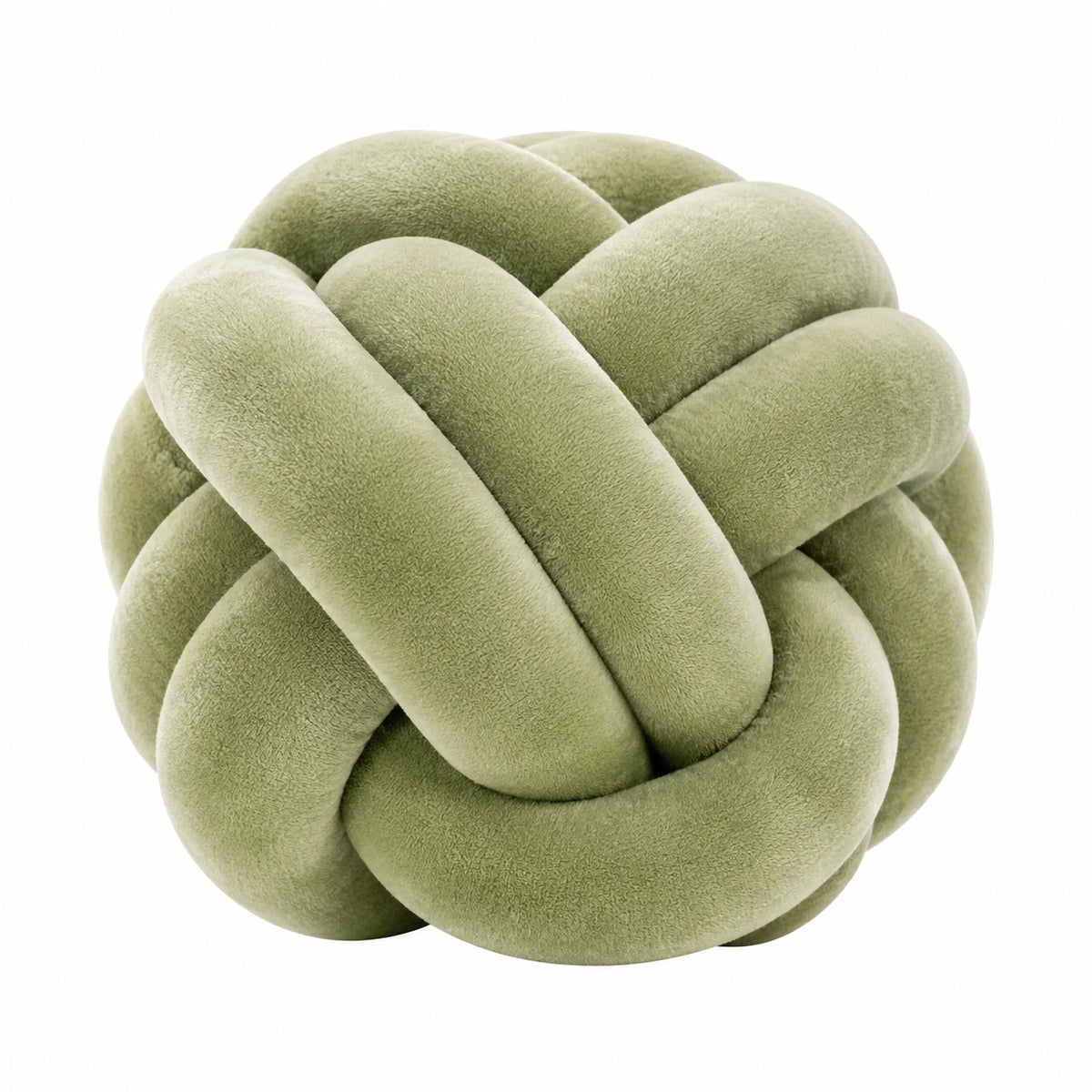 Cojín decorativo 30 cm de poliéster verde estilo nudo