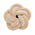 Cojín decorativo de nudo 35 cm de poliéster beige suave