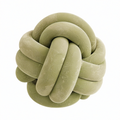 Cojín decorativo de nudo 30 cm en tejido aterciopelado verde oliva - estilo moderno