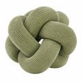 Cojín decorativo de nudo 35 cm de tela acanalada verde - suave para sofá y cama