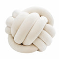 Cojín decorativo de nudo 35 cm de tejido texturizado color crema